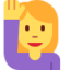 Person Raising Hand Emoji (Twitter, TweetDeck)
