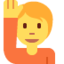 Person Raising Hand Emoji (Twitter, TweetDeck)