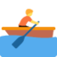 orang mendayung sampan Emoji (Twitter, TweetDeck)