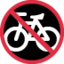 No Bicycles Emoji (Twitter, TweetDeck)