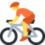 Person Biking Emoji (Twitter, TweetDeck)