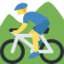 Person Mountain Biking Emoji (Twitter, TweetDeck)