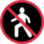 No Pedestrians Emoji (Twitter, TweetDeck)