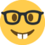 Nerd Face Emoji (Twitter, TweetDeck)