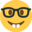 Nerd Face Emoji (Twitter, TweetDeck)