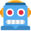 głowa robota Emoji (Twitter, TweetDeck)