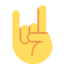 saudação do rock Emoji (Twitter, TweetDeck)