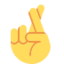 Crossed Fingers Emoji (Twitter, TweetDeck)