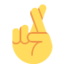 keresztezett ujjak Emoji (Twitter, TweetDeck)