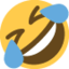 raitausi iš juoko Emoji (Twitter, TweetDeck)