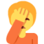 Person Facepalming Emoji (Twitter, TweetDeck)