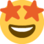 i-star-struck Emoji (Twitter, TweetDeck)