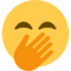 Face With Hand Over Mouth Emoji (Twitter, TweetDeck)