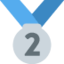 Silbermedaille Emoji (Twitter, TweetDeck)