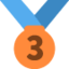 medaille 3e plaats Emoji (Twitter, TweetDeck)