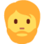 Bearded Person Emoji (Twitter, TweetDeck)