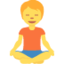 personne dans la posture du lotus Emoji (Twitter, TweetDeck)