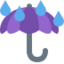 Umbrella With Rain Drops Emoji (Twitter, TweetDeck)