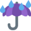 Umbrella With Rain Drops Emoji (Twitter, TweetDeck)